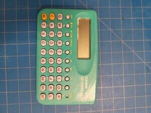 Casio DC-200 My Pocket Diary Calculator Green Vintage Retro Data Organizer Parts